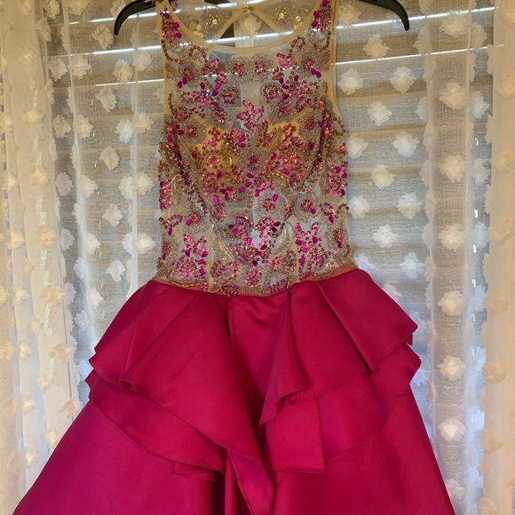 Jovani fuchsia dress - Picture 2 of 5